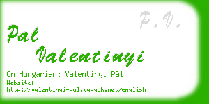 pal valentinyi business card