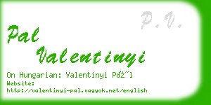 pal valentinyi business card